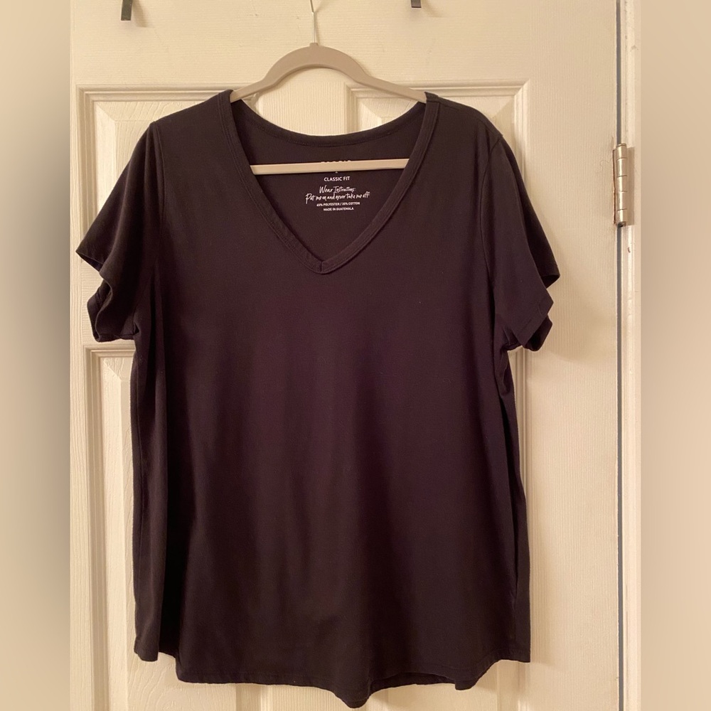 Torrid Black Relaxed Short Sleeve T-Shirt